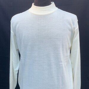 Mock Neck Sweater Ivory GOCHU by KBB 100% Acrylic Cashmere like Made in Korea